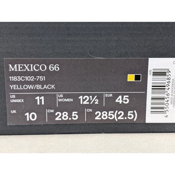 Authentic Onitsuka Tiger MEXICO 66 1183C102 751 Yellow/Black Size US 11 - Picture 12 of 13